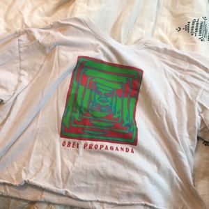 Obey crop tee